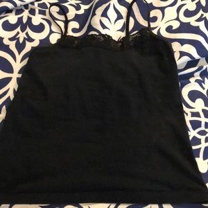 Black lace top camisole
